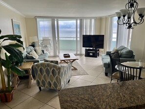 TV, DVD player, stereo