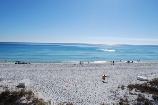 Beach nearby, sun loungers
