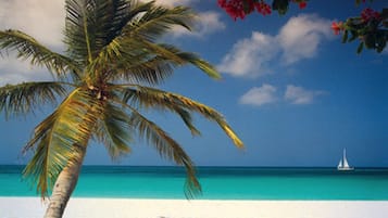 Plage, chaises longues, serviettes de plage