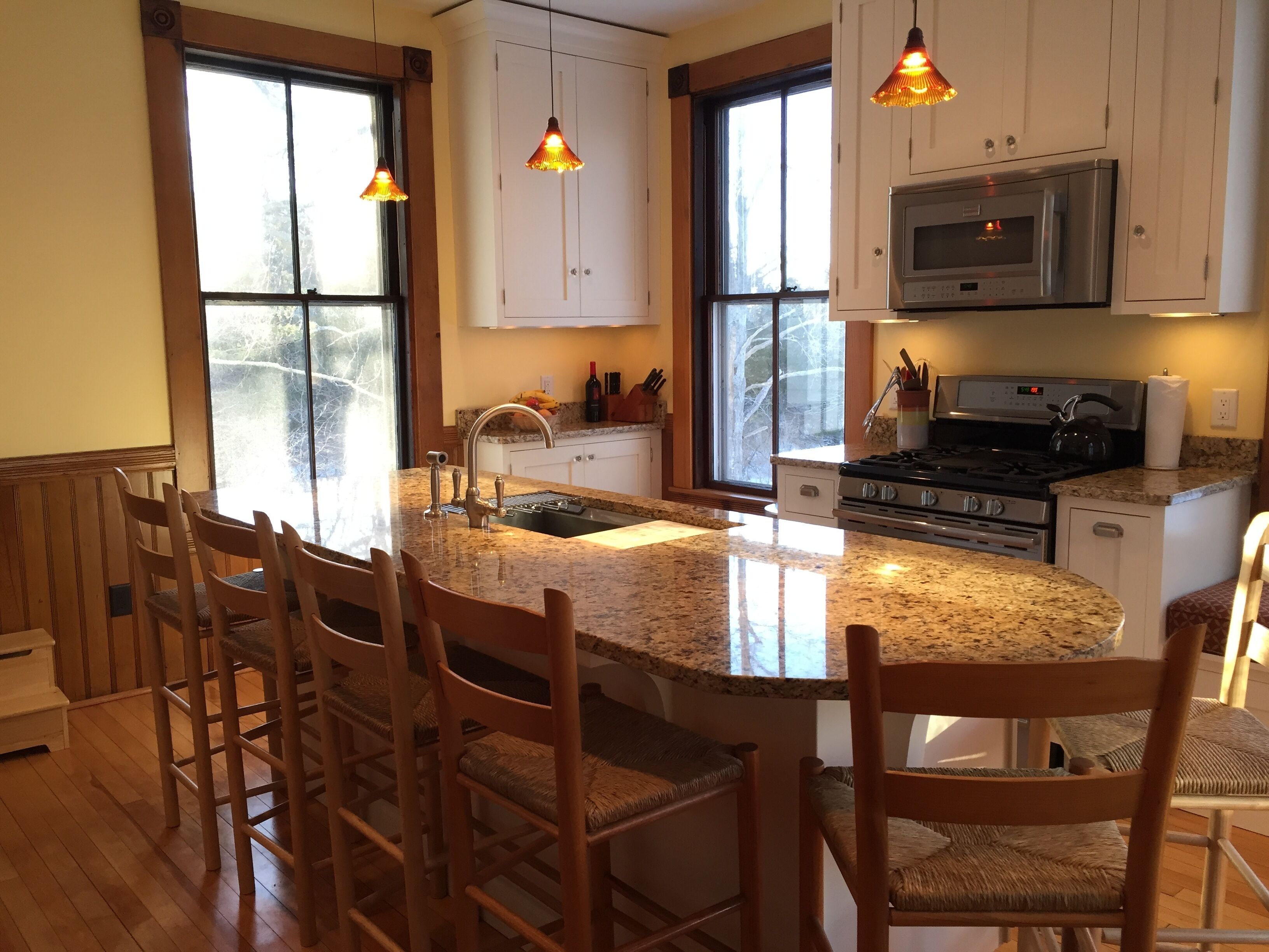Sunny, spacious, modern kitchen