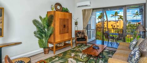 TV, DVD player, table football, ping pong