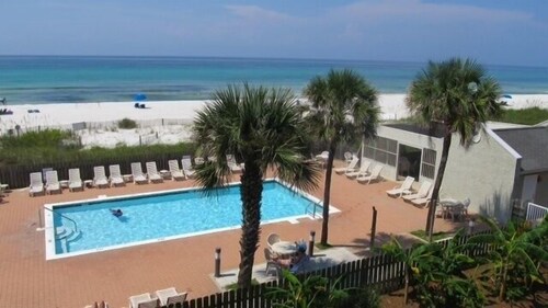 Updated, spacious Gulf-front Condo- just steps to the beach!
