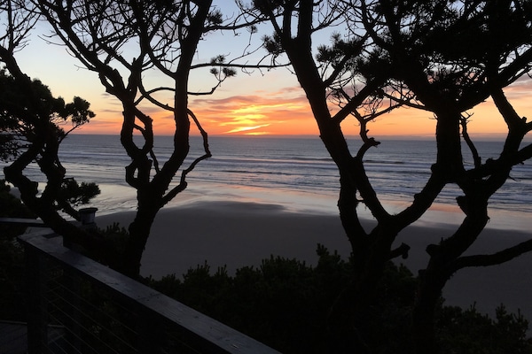 Sunset view off deck