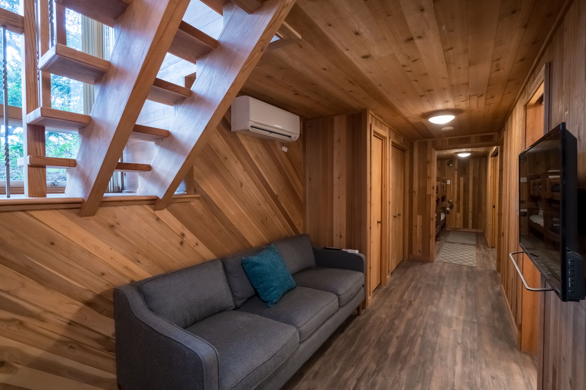 Downstairs hall toward bunk room