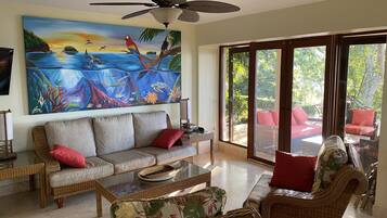 Télévision, lecteur de DVD, livres, chaßne hi-fi