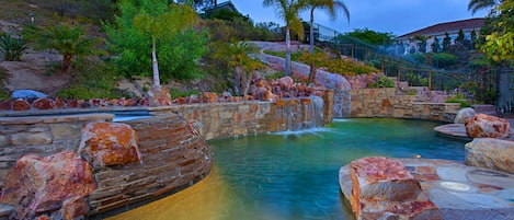 A heated pool