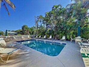 Outdoor pool, a heated pool