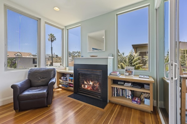 Fireplace for those few cooler California days