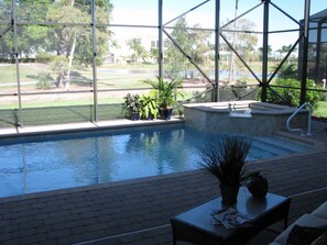 A heated pool