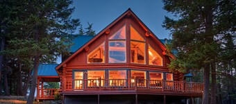 Secluded & Convenient Glacier-View Log Home on 15 Acres  Fully Updated 3BR/2Bath