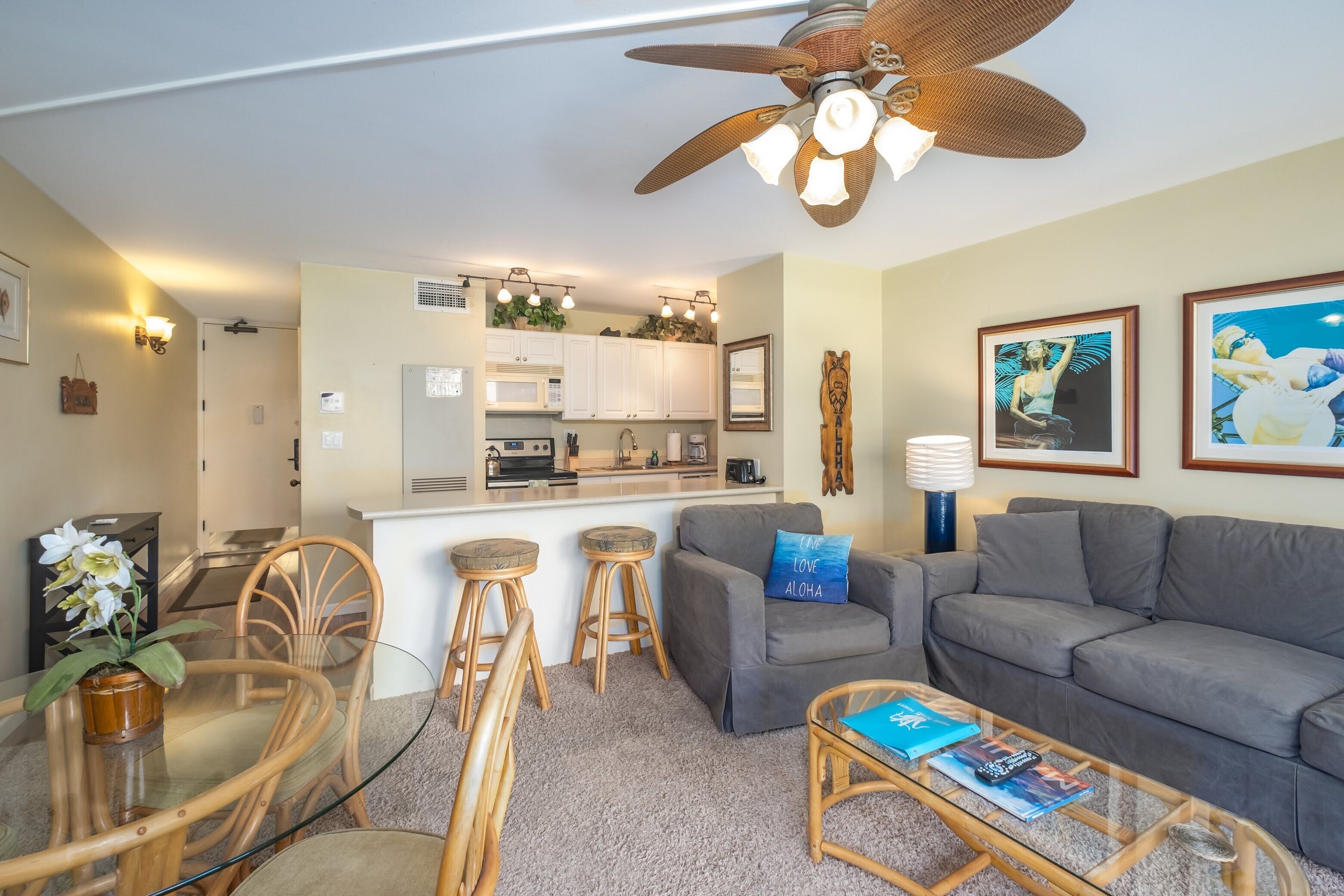 TV, DVD player, stereo