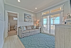 Smart TV, fireplace, DVD player -  Beautiful new Custom Oceanfront home with XL covered decks, pool and elevator.  (Ocean Isle Beach)