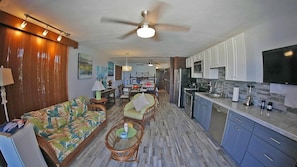 Fridge, microwave, oven, stovetop - Corner unit with unobstructed views of Sapphire Beach which is steps away... (St. Thomas)