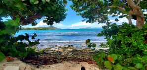 On the beach, sun loungers, beach towels - Corner unit with unobstructed views of Sapphire Beach which is steps away... (St. Thomas)