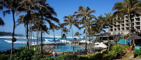 Outdoor pool, a heated pool