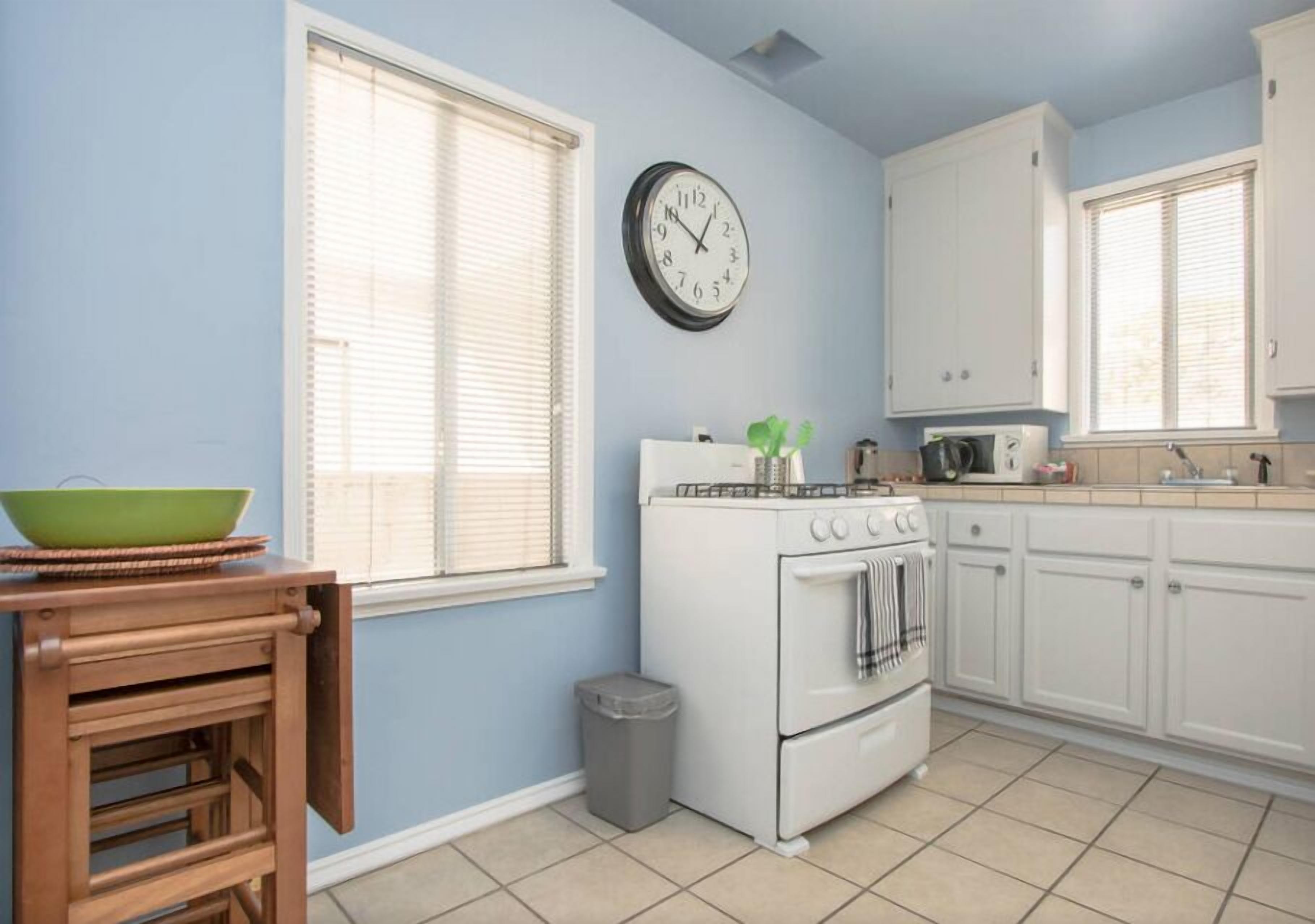 Table folds and tucks away for more room and convenience in the kitchen.