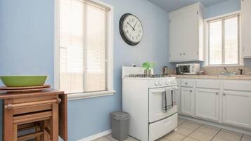 Table folds and tucks away for more room and convenience in the kitchen.