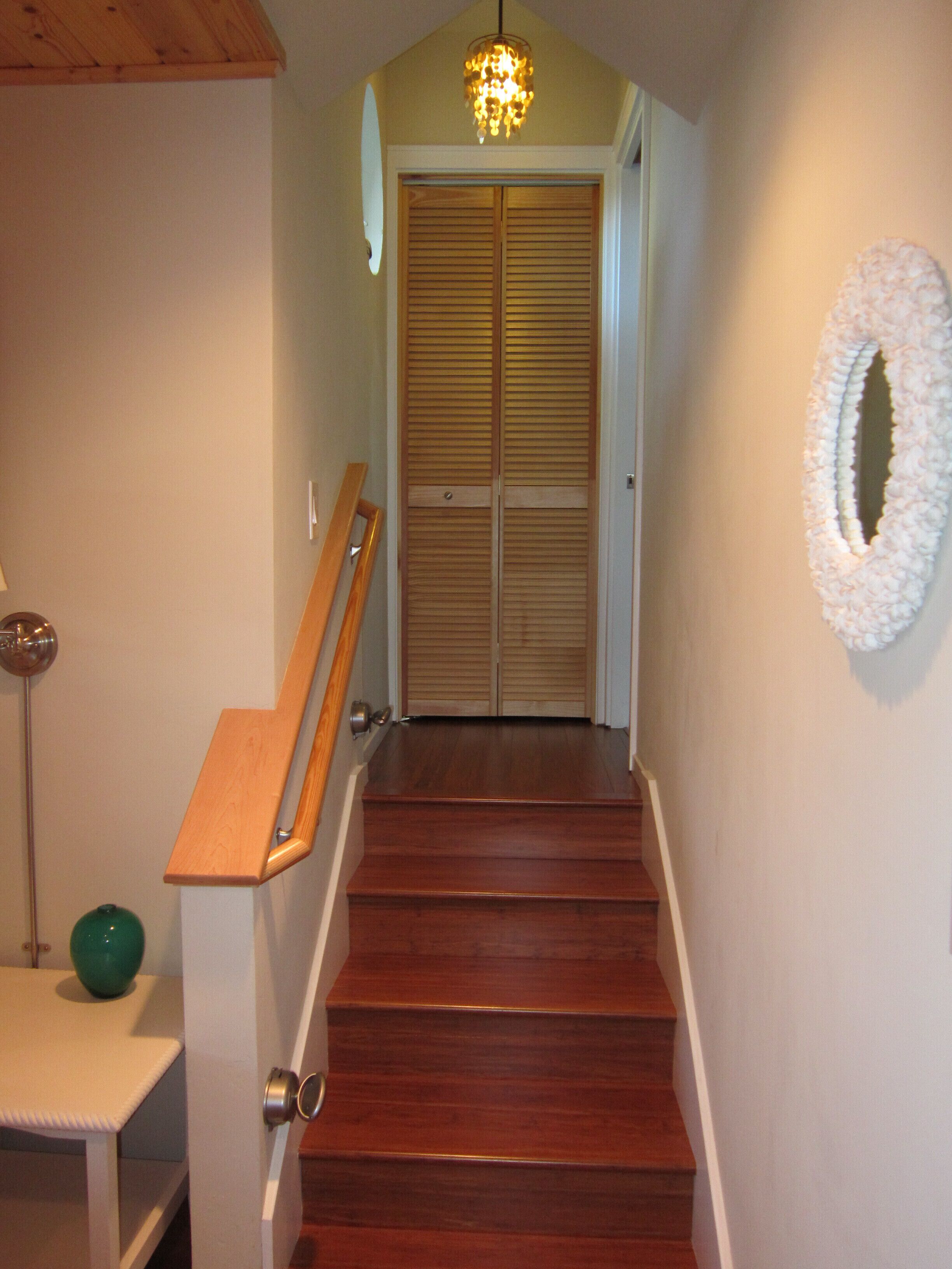Steps from master bedroom to closet and bathroom