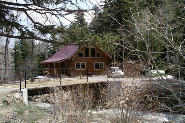 Listen to the roar of Chicago Creek directly in front of the cabin
