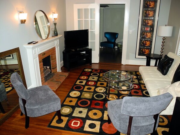 TV connectée, cheminée