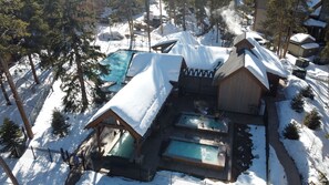Outdoor pool, a heated pool