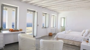6 bedrooms, in-room safe, desk, iron/ironing board - Serviced Luxury Villa | Unique Sunset View | Near the Town (Mykonos)