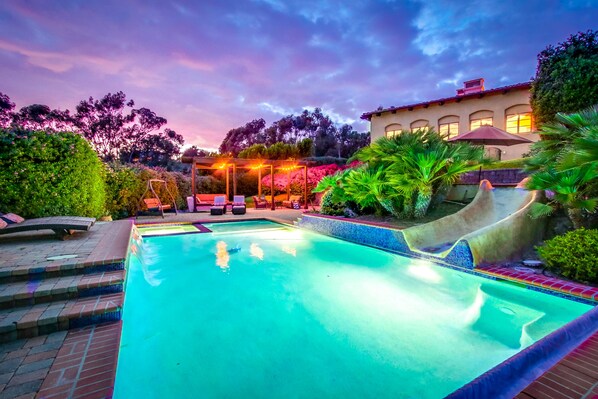 Outdoor pool, a heated pool