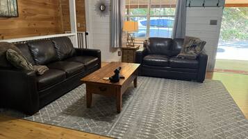 Una Smart TV, una chimenea, videojuegos, un reproductor de DVD