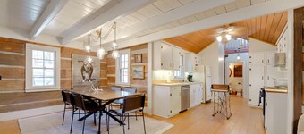 Cozy luxurious log cabin near the rocky river