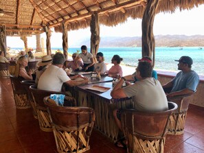 Outdoor dining - Casa Rodriguez Luxury Ocean Villa on Soft Sand Beach | Concierge & Staff  (El Cardonal)