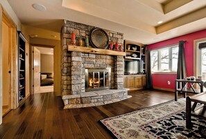TV, fireplace, DVD player