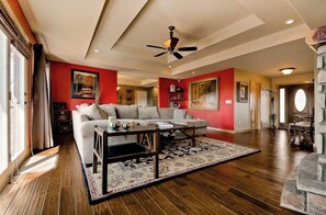TV, fireplace, DVD player