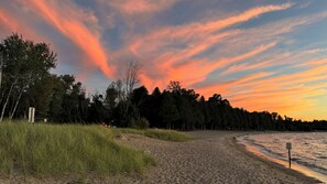 Beach nearby, sun-loungers