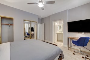 3 chambres, coffres-forts dans les chambres, bureau