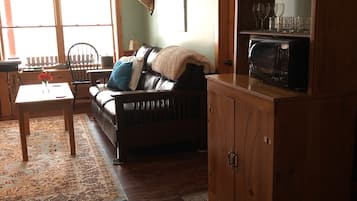 Flat-screen TV, DVD player