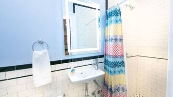 Hair dryer, towels