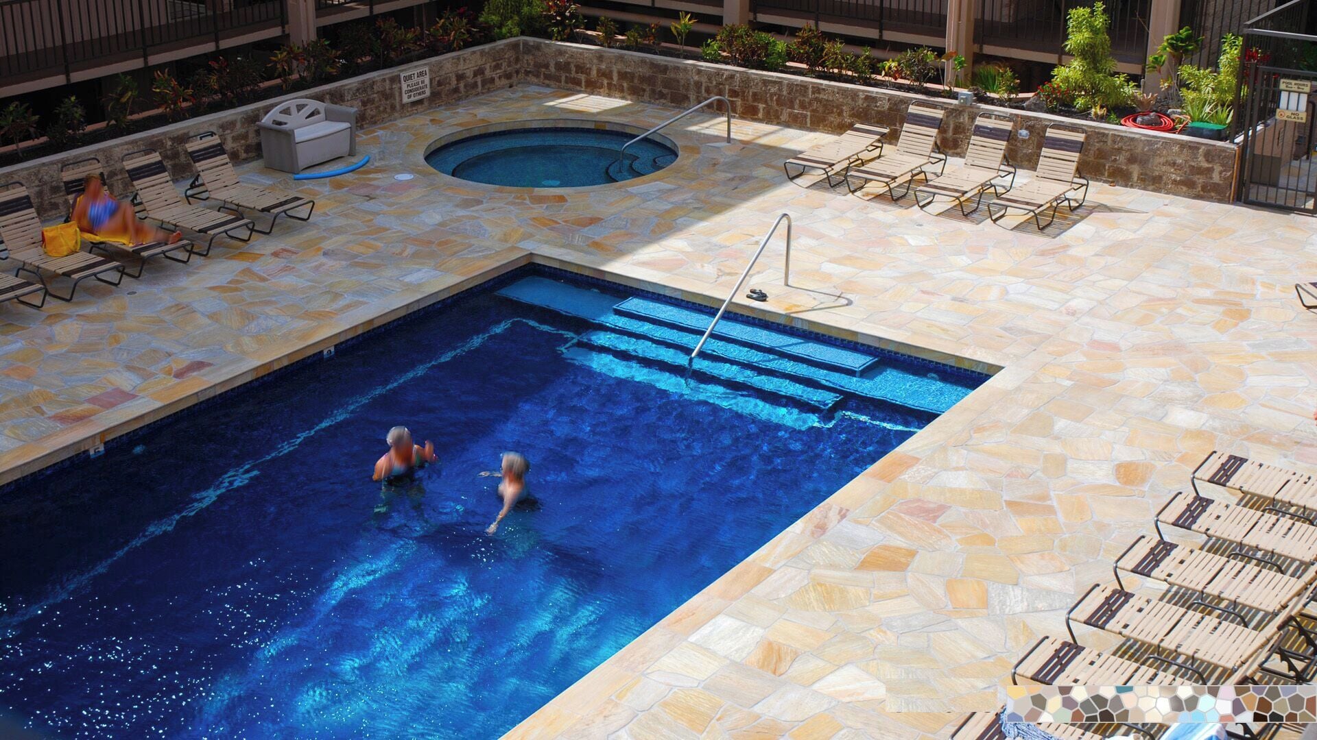Outdoor pool, a heated pool