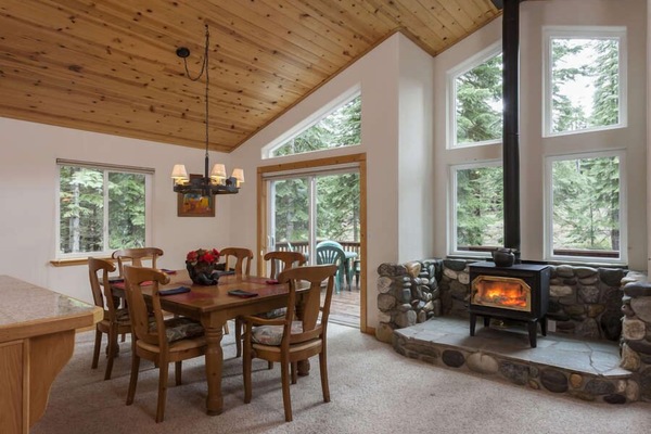 Dining area and access to back deck