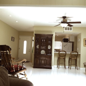 Main entrance and living room.
