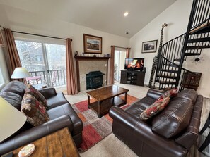 TV, fireplace, DVD player, video library - CHRISTMAS AVAIL - Walk to SV Ski Area & Downtown - Fireplace, Hot Tub (Ketchum)