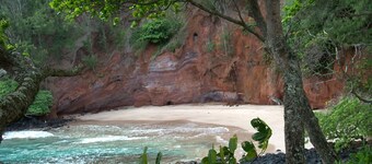 Tropisk romantik ... Lush Gardens ... Ocean View i Heavenly Hana, Maui