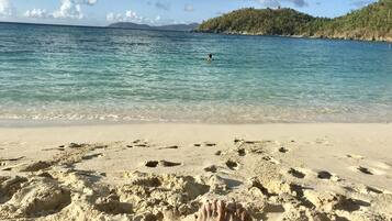 Sun-loungers, beach towels