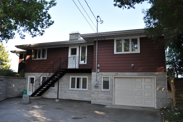 The street side of the house.