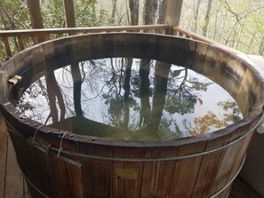 Outdoor spa tub - The Pines Mountain Cabin - 3 Bd-2 Ba, Hot tub, Star Link (Robbinsville)