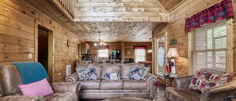 TV, fireplace, video games