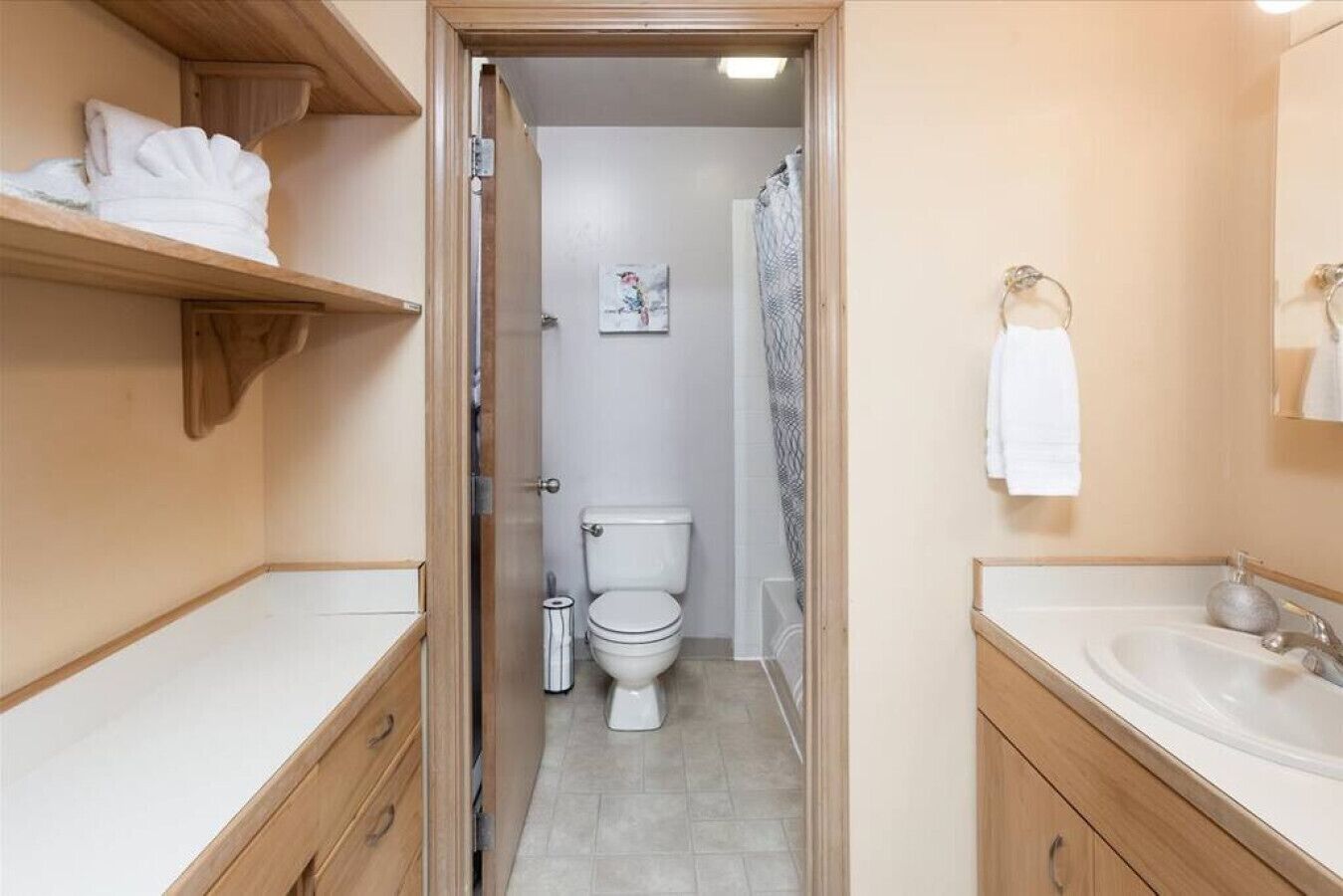 Hair dryer, towels