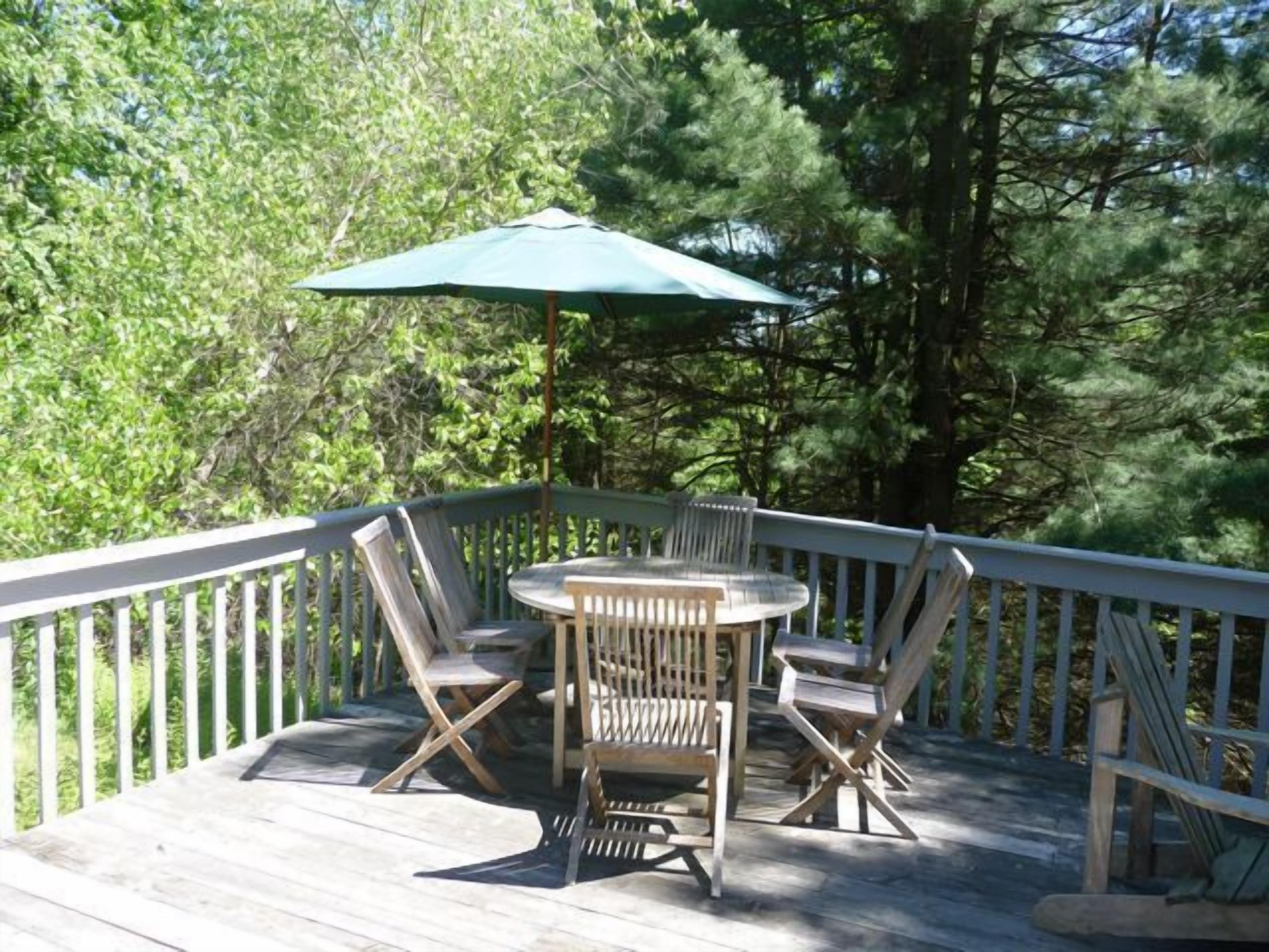 Large sunny deck