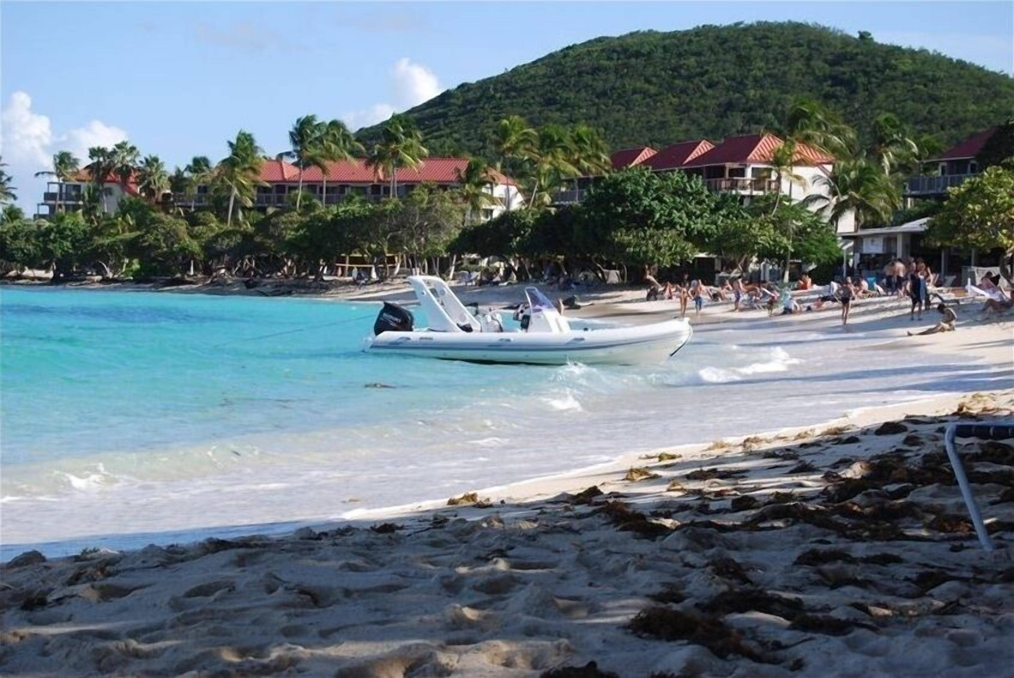 On the beach, sun loungers, beach towels