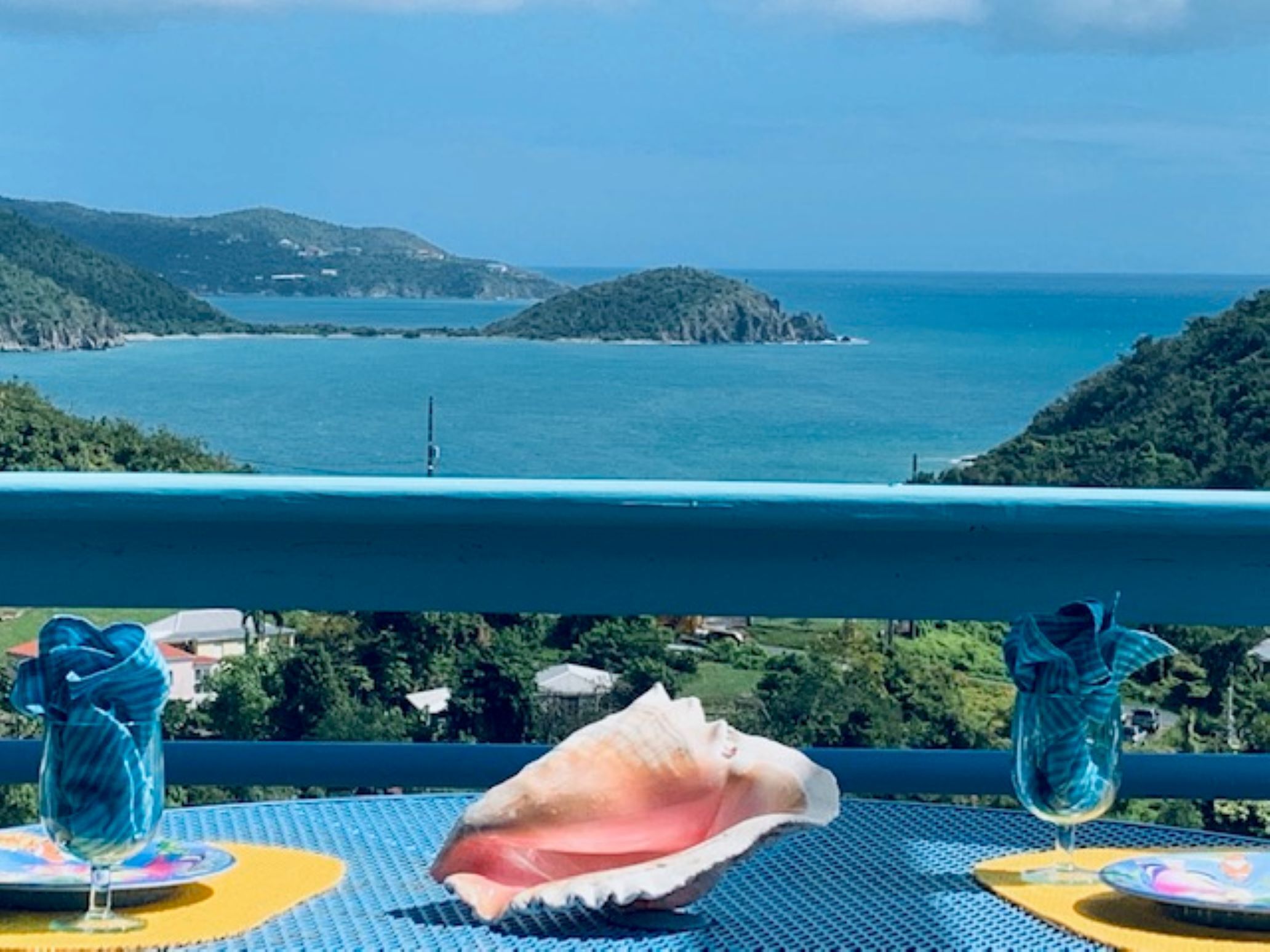 One of the two amazing views from the deck; this one looking east