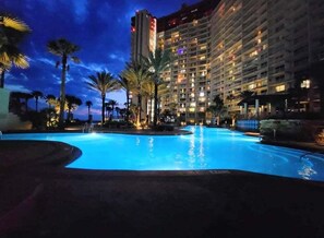 Indoor pool, a heated pool